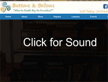 Tablet Screenshot of buttonsandbellows.com